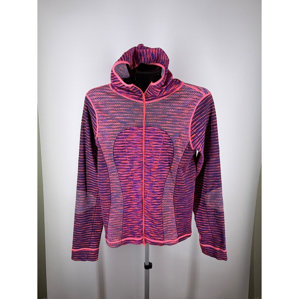 Soho Sport Womens Space Dye Full Zip Hoodie Jacket‎ Pink Purple Orange Size M
